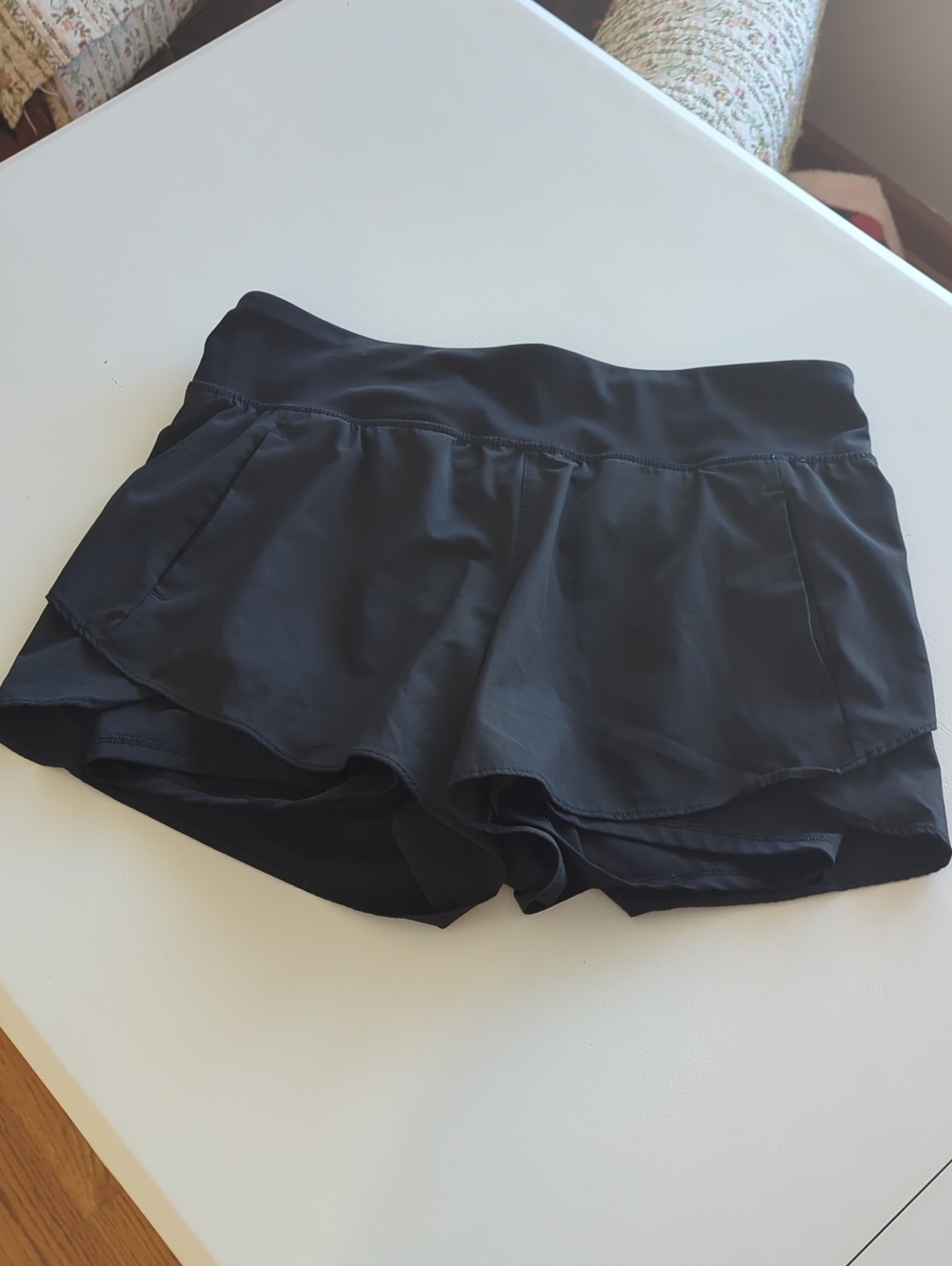 Avia Black Layered Athletic Skort with Inner Short